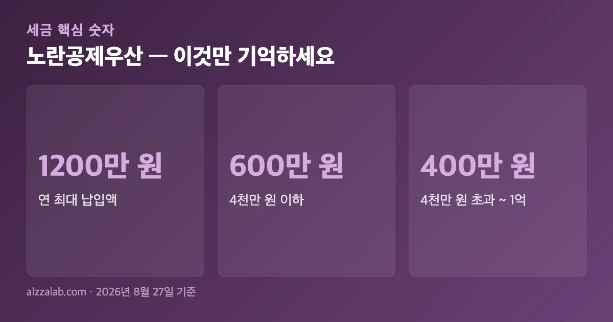 노란공제우산 핵심 숫자 요약